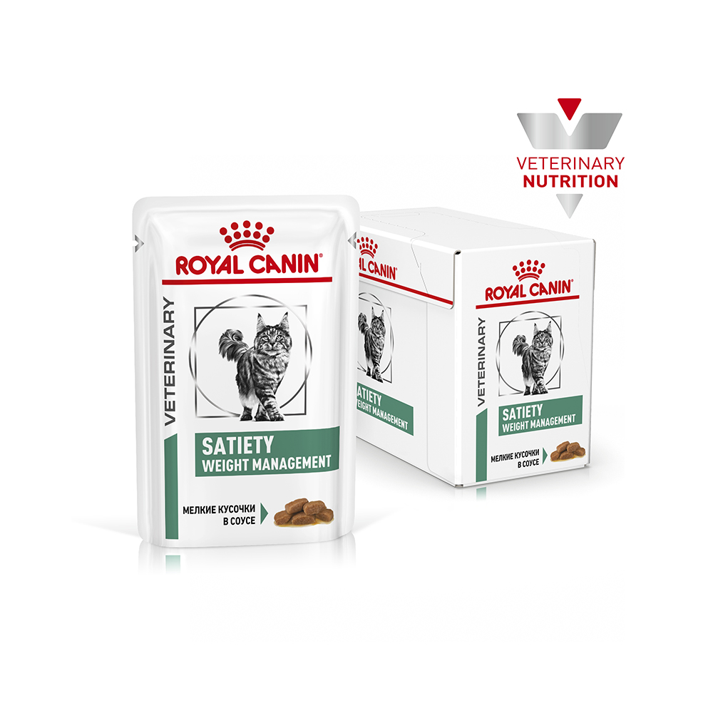 ПР0053537 Корм для кошек Vet Diet Satiety Weight Management при ожирении пауч 85г ROYAL CANIN  - Вид №1