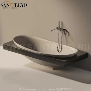 Flaminia IO e SI Ванна встроенная 193 см серая IOeSI84.1019