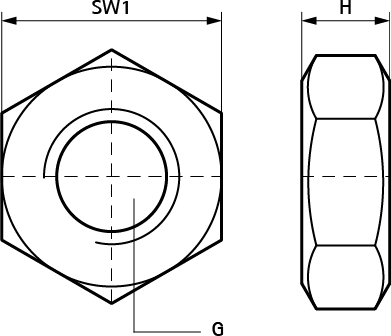 61281016 Монтажный элемент BIS Гайки шестигранные (BUP1000) WALRAVEN  - Вид №1