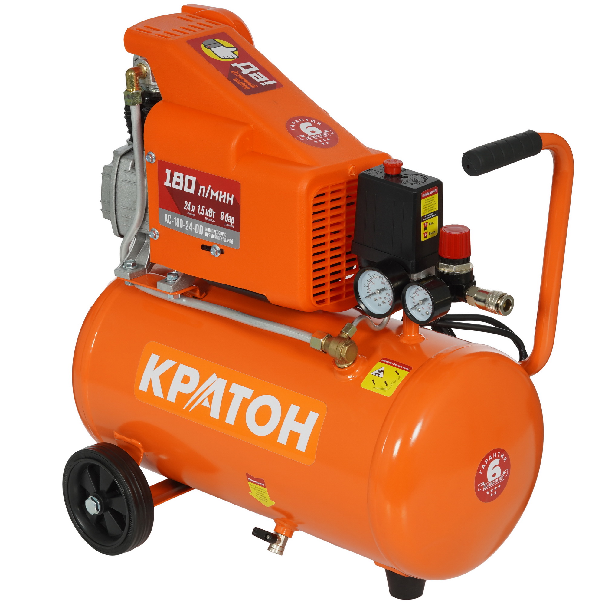 Компрессор поршневой масляный Кратон AC-180-24-DD 9024842 STDN-0049117