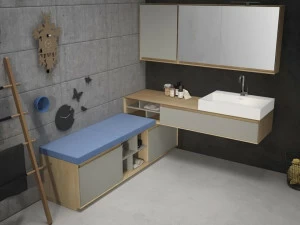 Mobiltesino Тумба под умывальник из вяза с зеркалом Luxor 2.0.