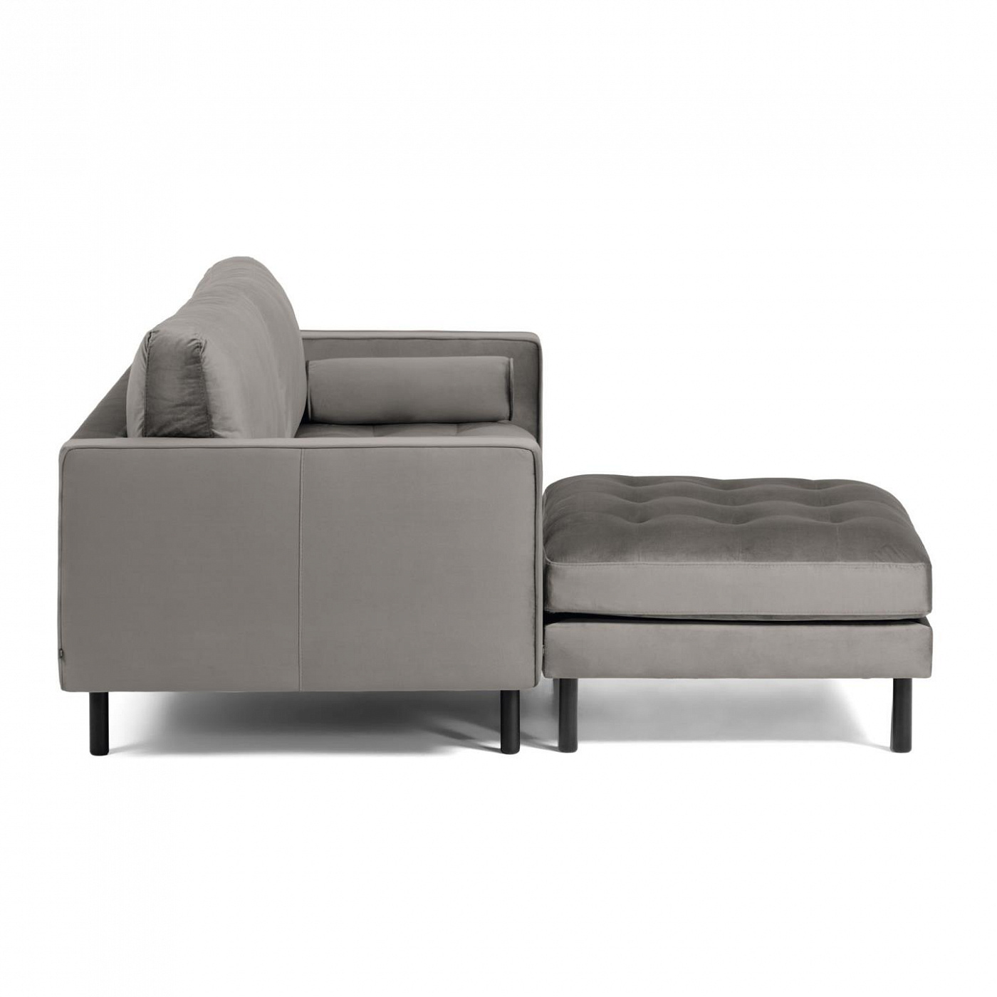 088083 BOGART Диван 2-местный серый бархат с пуфом 182 cm La Forma Debra - Вид №8
