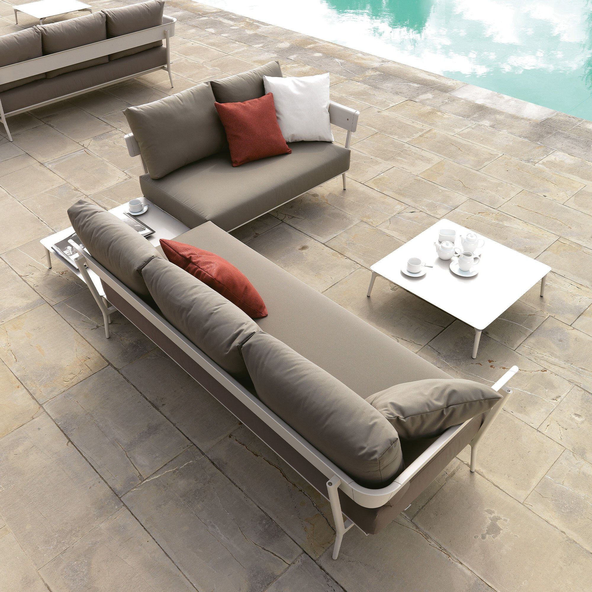 2-местный тканевый садовый диван без подлокотников FAST Aikana ARCH-00144196 - Вид №7