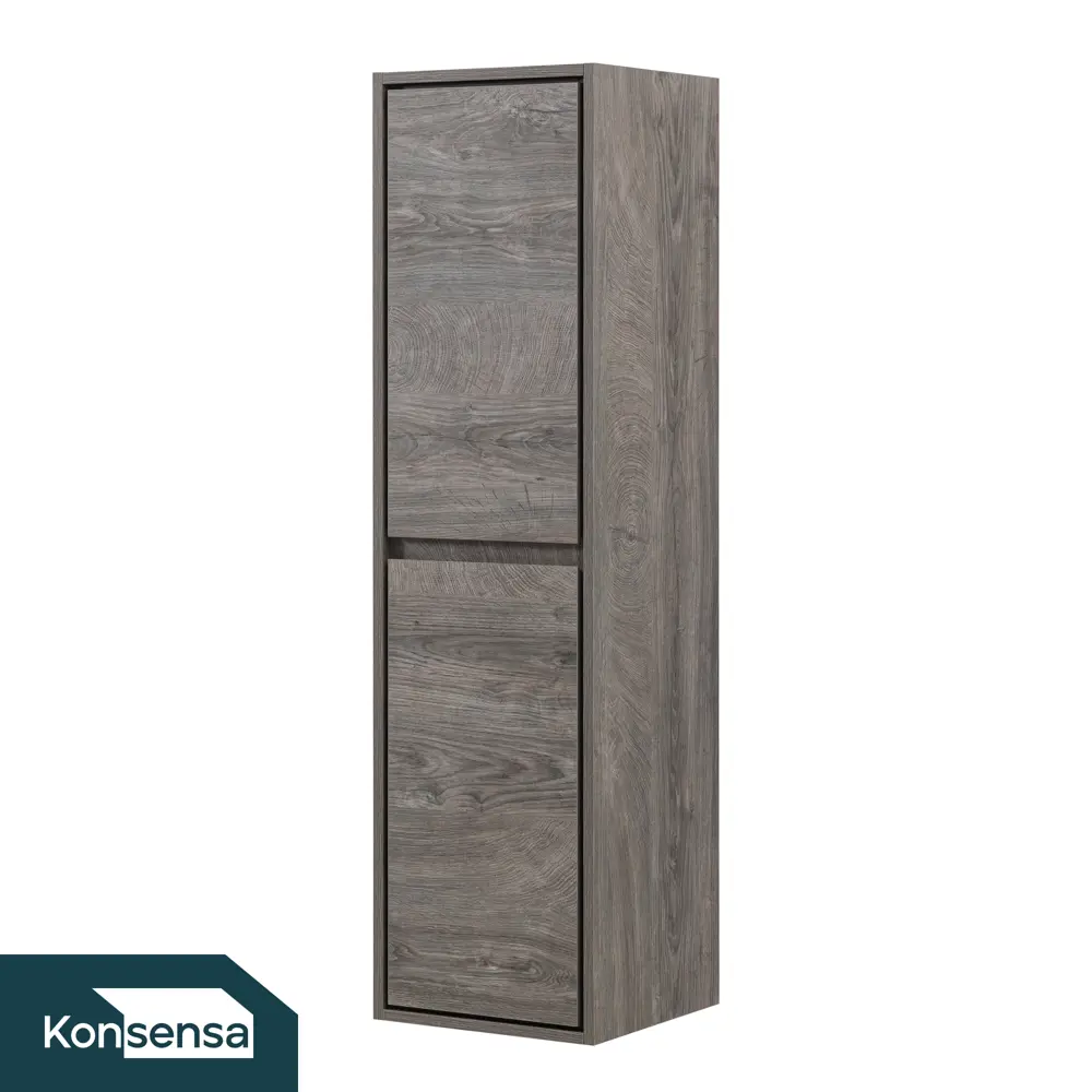 Пенал для ванной KONSENSA Мокка 2.0 подвесной 130x35 см цвет серый дуб STLM-2015578 - Вид №1