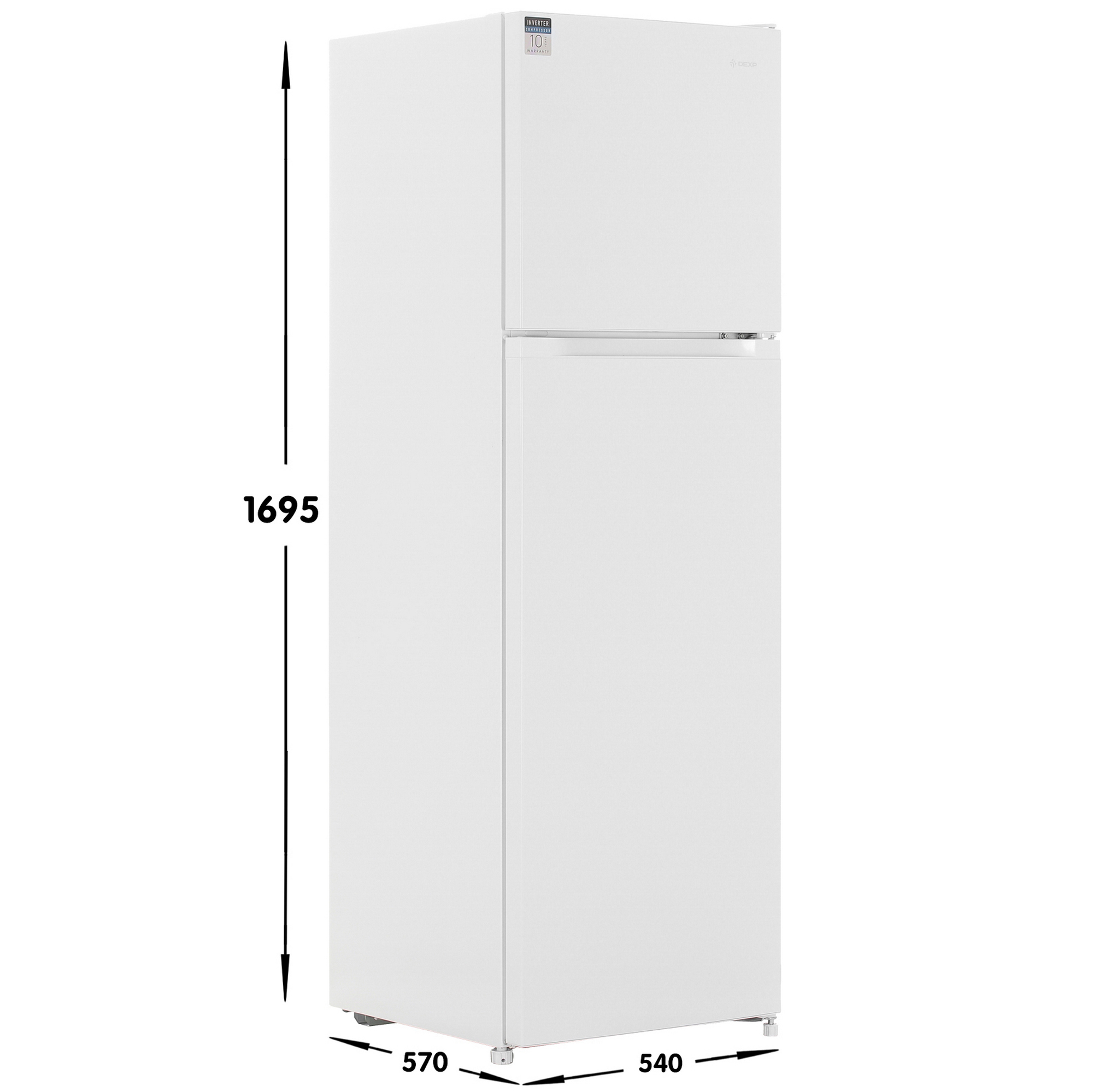 5098005 Холодильник с морозильником   DEXP T4-26AMG белый STDN-0027926 - Вид №6