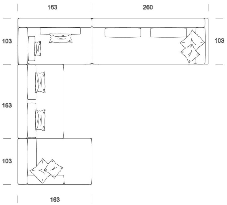 Former In Italia Модульный угловой диван из ткани Mastroianni sun-id-1361321 - Вид №7