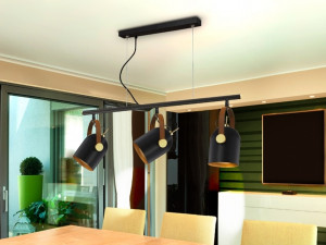 076811 Подвесной светильник 3L черный/золотой Schuller Adame