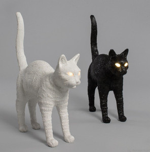 Seletti 15040 JOBBY THE CAT белый кот лампа настольная
