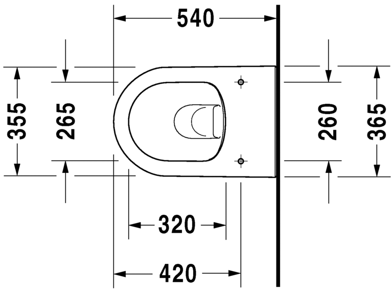 2557092000 Подвесной унитаз настенный Белый Duravit Darling New Германия - Вид №3