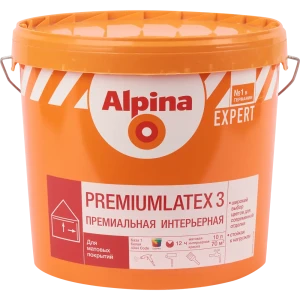Краска для колеровки для стен и потолков Alpina Expert Premiumlatex 3 белая база A 10 л
