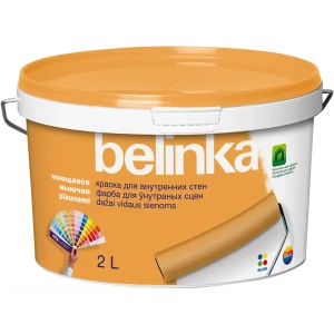 Краска водно-дисперсионная моющаяся для внутренних стен Belinka B1 цвет белый 2 л