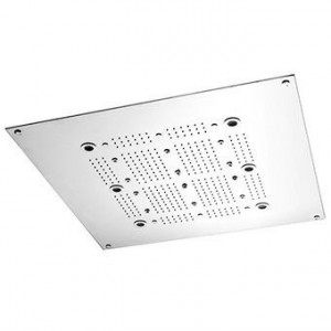 Z94234 Многофункциональная потолочная душевая система 600х600 мм из нержавеющей стали. Форсунки: дождевые (2) и распыляемые. Хромотерапия с сенсорным дисплеем. Требуется комбинация с 3-мя запорными кранами. Минимальный требуемый расход: 12 л дождевая стру