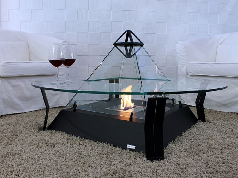 Отдельно стоящий камин из биоэтанола с панорамным стеклом bioKamino LOUVRE ARCH-00078441 - Вид №10