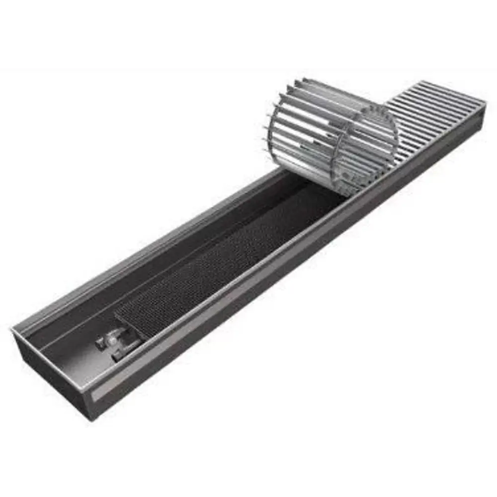 Внутрипольный конвектор КЗТО Бриз 1900x200x80 мм боковое подключение 1 теплообменник с решеткой Отсутствует STLM-2180575 - Вид №1