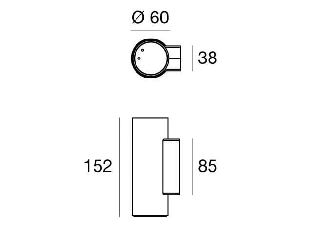 Алюминиевый настенный светильник Linea Light Group ARCH-00046130