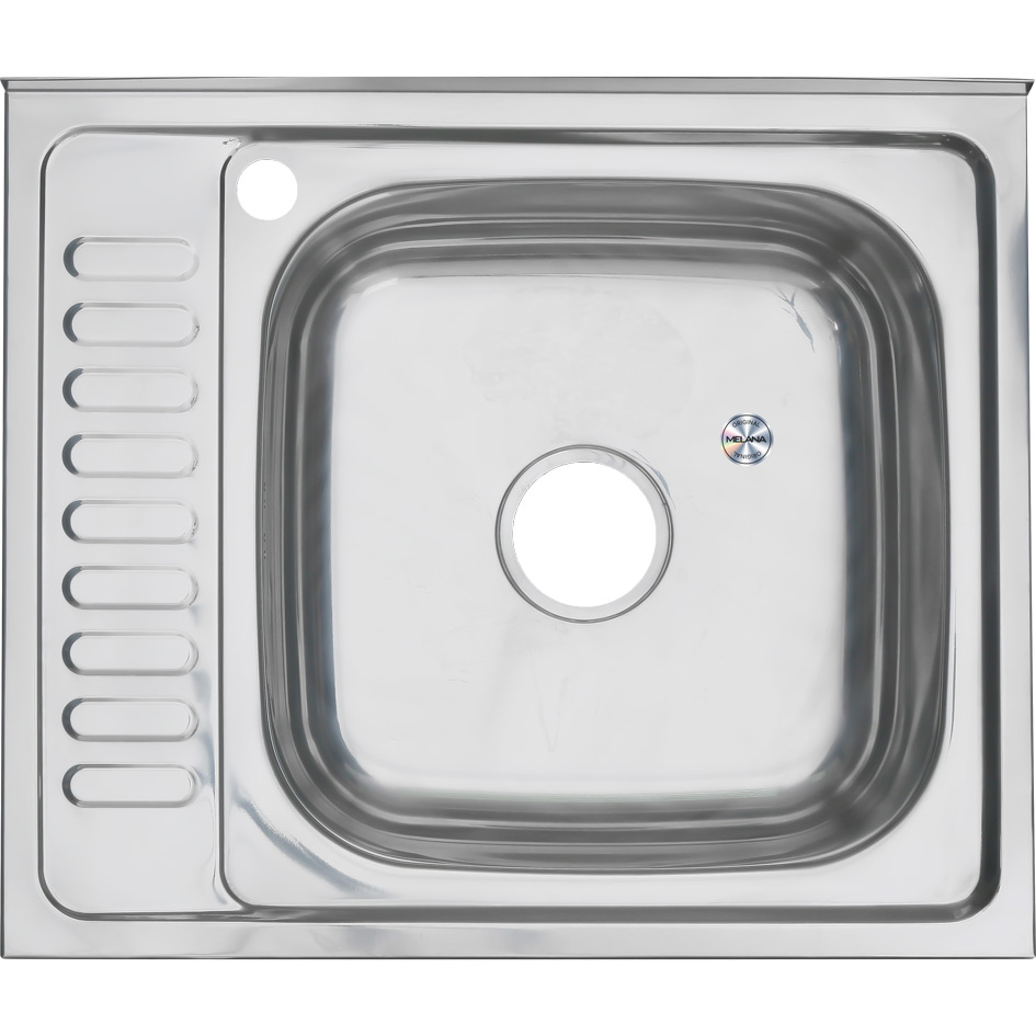 Мойка 6050 R MELANA 0,8/180 накладная прямоугольная с сифоном (178 t R *10) 178t R (*10) - Вид №1