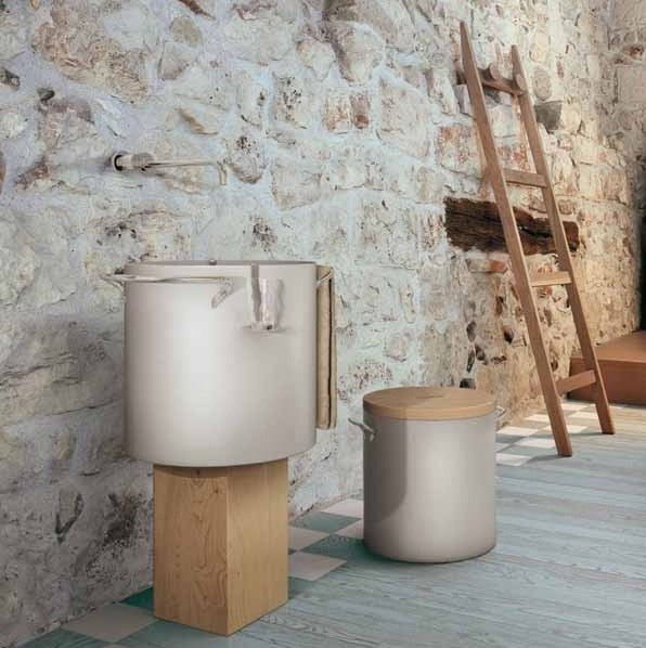 45490 Напольная раковина стоящая круглая Rapsel  - Вид №1