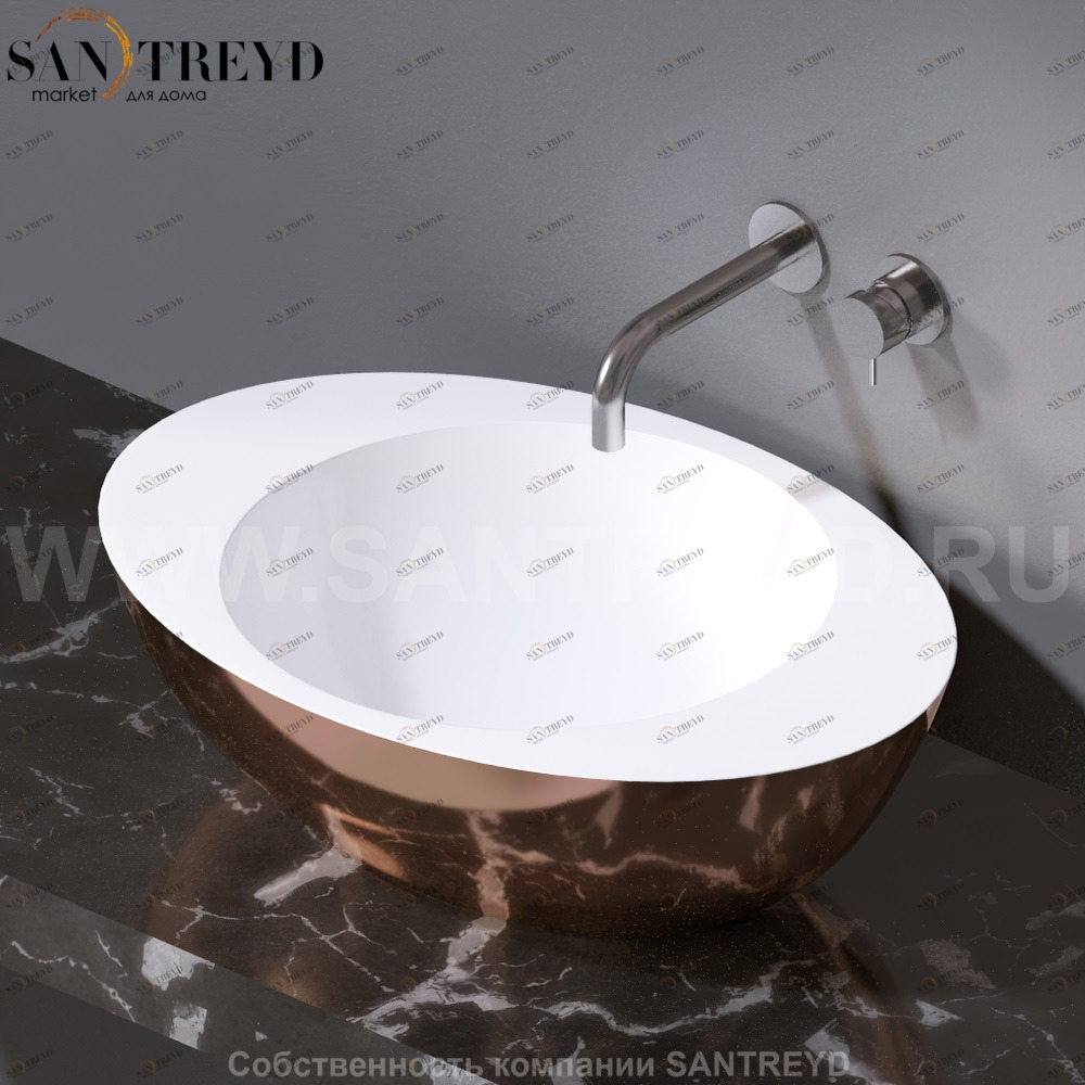 L269.257 Накладная раковина на столешницу  овальная A. e T. Italia ACCENT AeT ITALIA