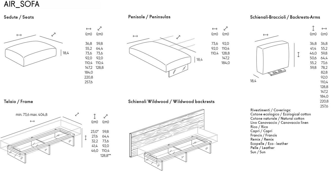 Lago Модульный тканевый диван Air sun-id-1393633 - Вид №5