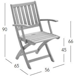 solpuri Складной садовый стул из тикового дерева с подлокотниками Windsor sun-id-1426346 - Вид №6