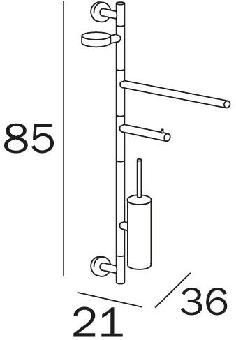 INDA® Ершик для унитаза настенный Touch A4682a - Вид №1