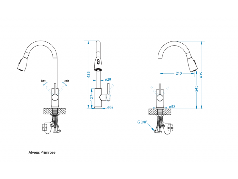 Смеситель кухонный  ALVEUS PRIMROSE PS SAT 1148261 - Вид №3