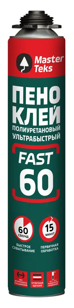 89347309 Клей-пена монтажный MasterTeks Профессиональный Ультрабыстрый 750 мл STLM-0858735