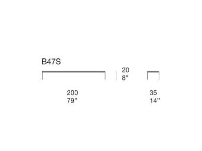 Прямоугольный садовый столик из стали с порошковым покрытием Paola Lenti ARCH-00035382 - Вид №3