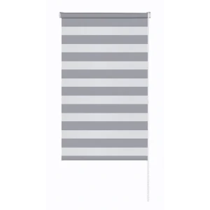 Рулонная штора день-ночь MIAMOZA Петер 180×175 см серая в полоску 89411397