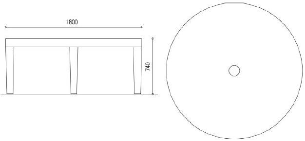 COLLI CASA Круглый деревянный стол Roma sun-id-1392212 - Вид №5
