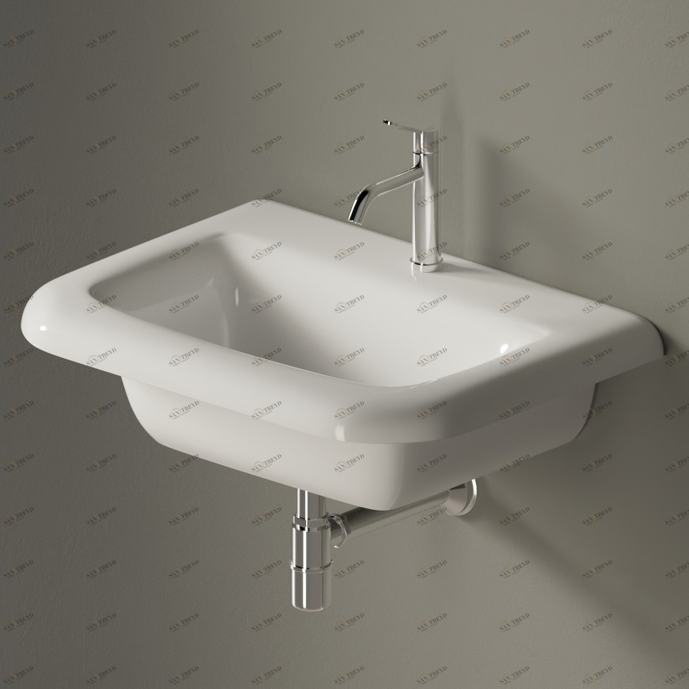 ACER07661RZZ Подвесная раковина настенная прямоугольная Agape  белая 