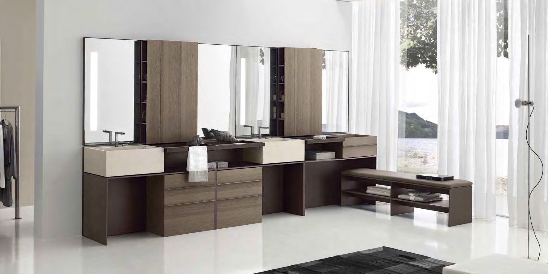 Toscoquattro Шкаф для ванной навесной ELEMENTS коричневый 20P12MC - Вид №1