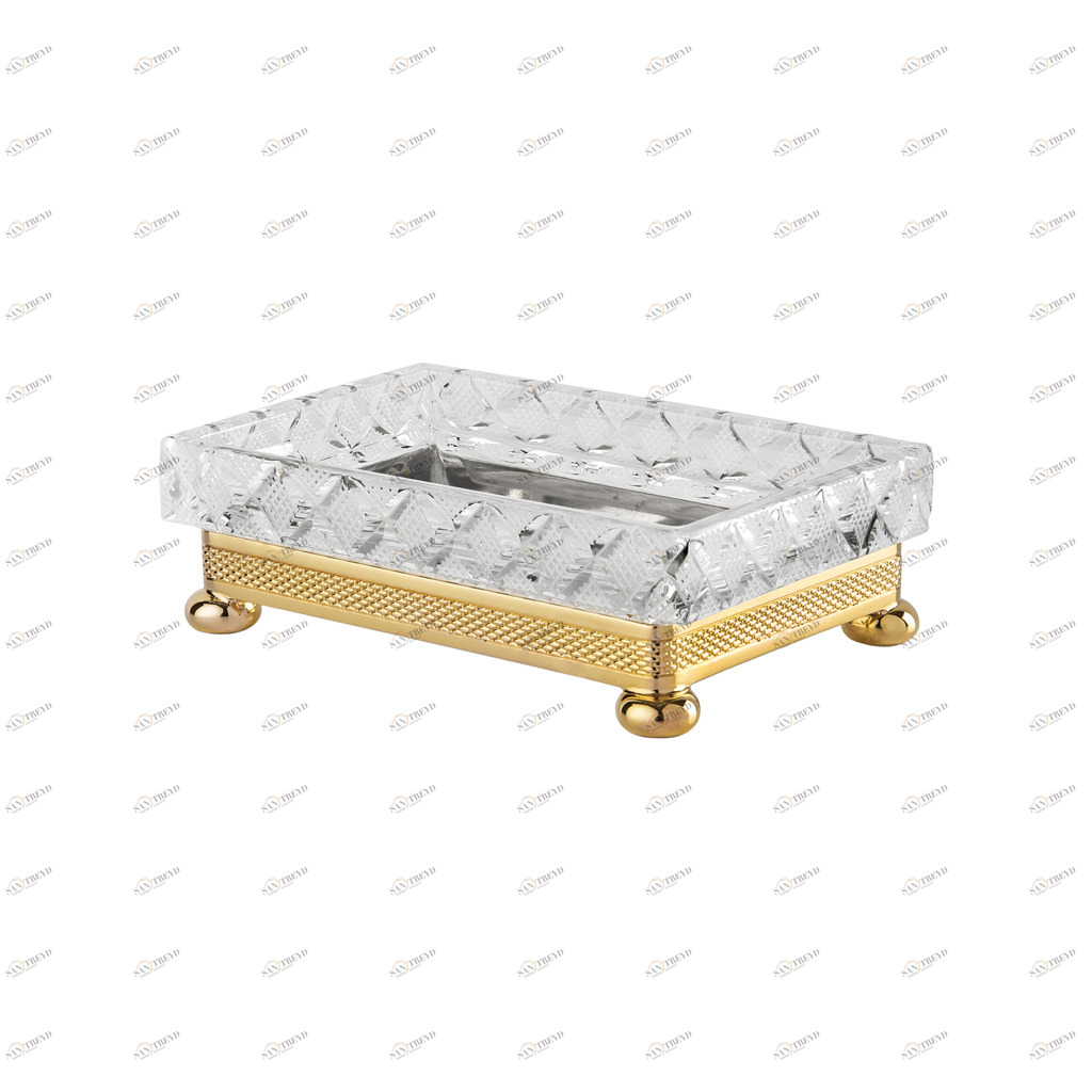 FS09C-604 FS09C-604 Мыльница прямоугольная ЛОСАН РАЗМЕР КРИСТАЛЛ Cristal & Bronze CRISTAL TAILLE “LOSANGE” CISELÉ 
