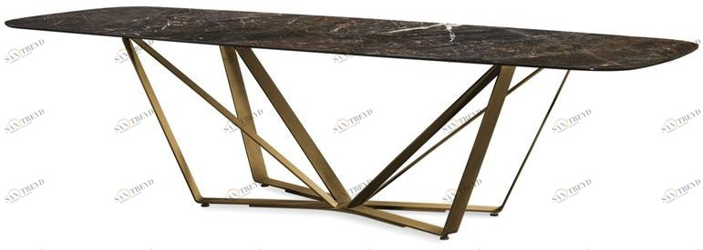 Прямоугольный обеденный стол из стеклянного мрамора Santreyd sun-id-1507053