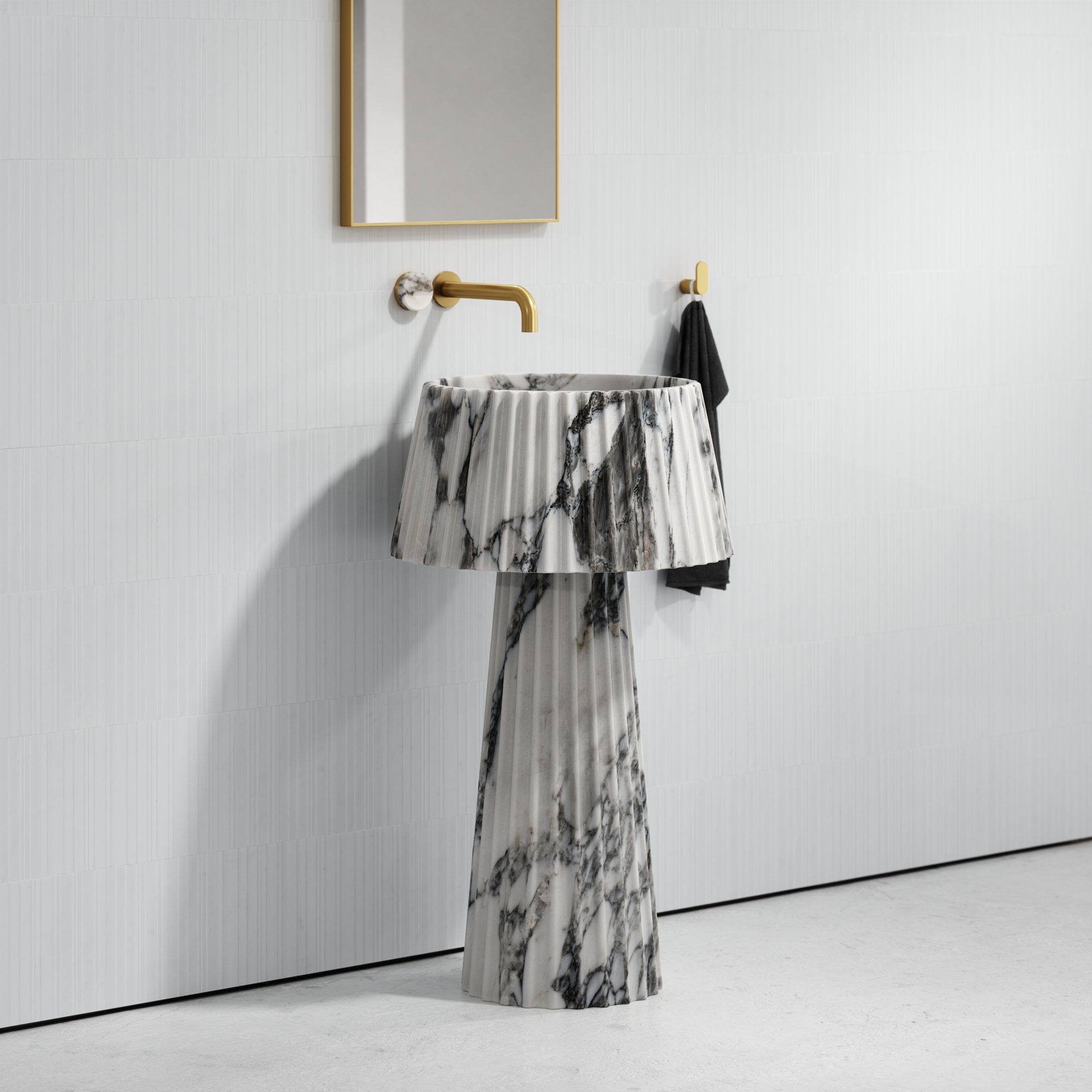 Круглый отдельно стоящий умывальник из мрамора Арабескато LUSSO Lamp ARCH-00135086 - Вид №2