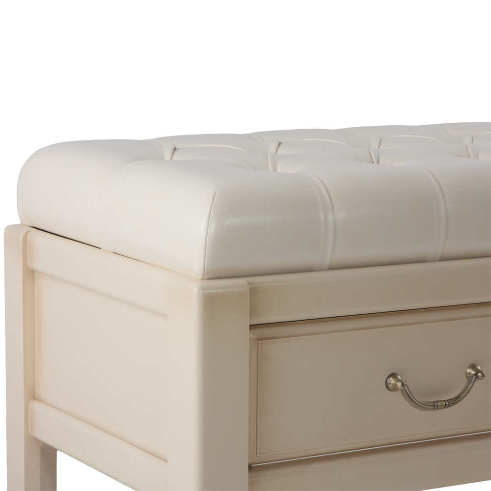 18027 Банкетка Лотос 3 Айвори Молочный BOGACHO 4627138156599 - Вид №2