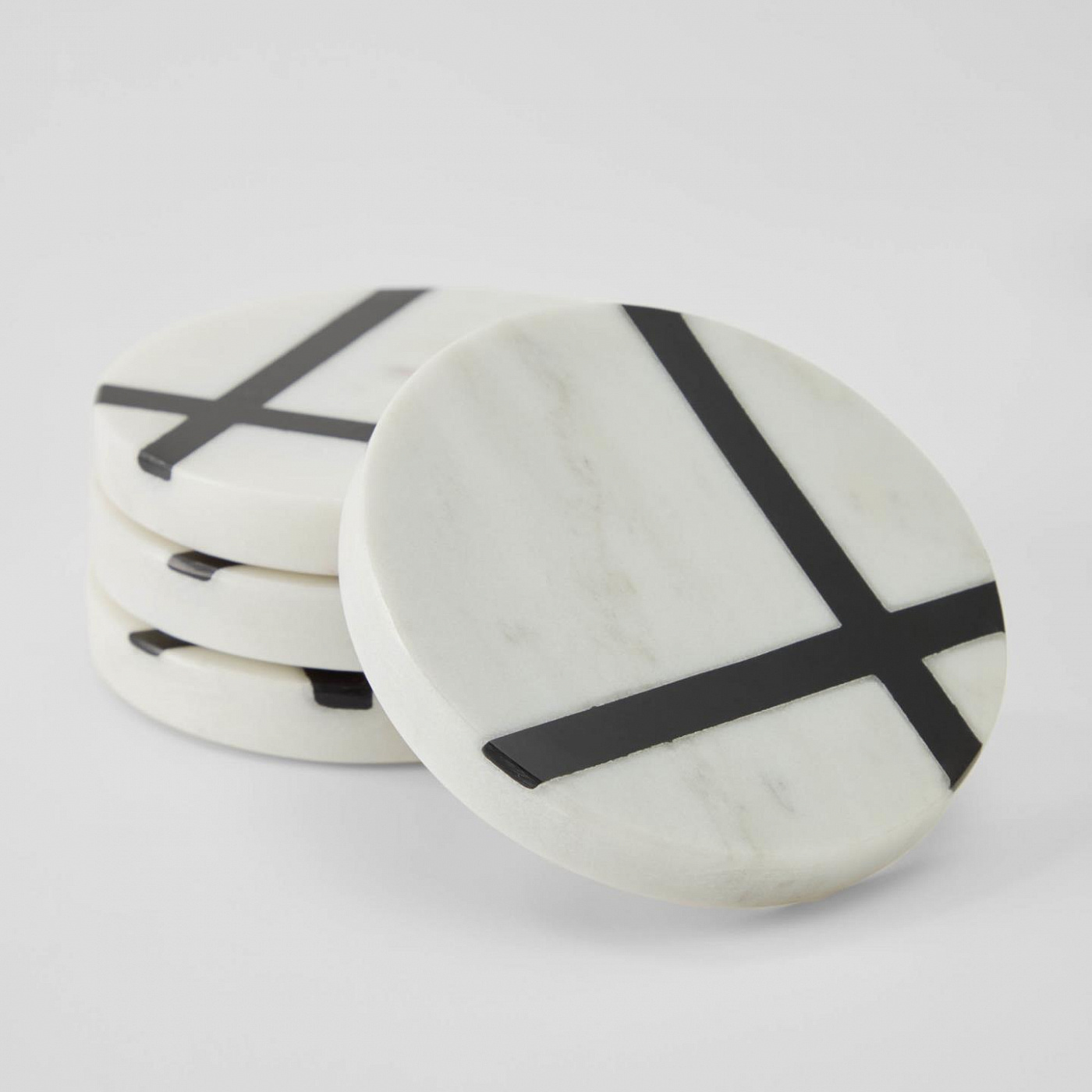 092421 Набор из 4-х подставок мрамор La Forma Imeris  - Вид №1