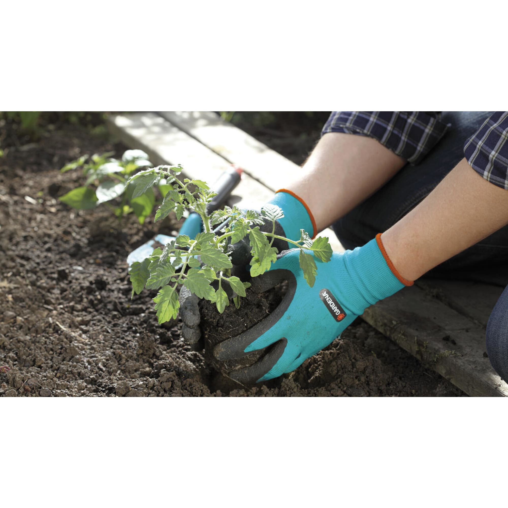 88737492 Перчатки нейлоновые с латексом Gardena размер 7 Santreyd  - Вид №4