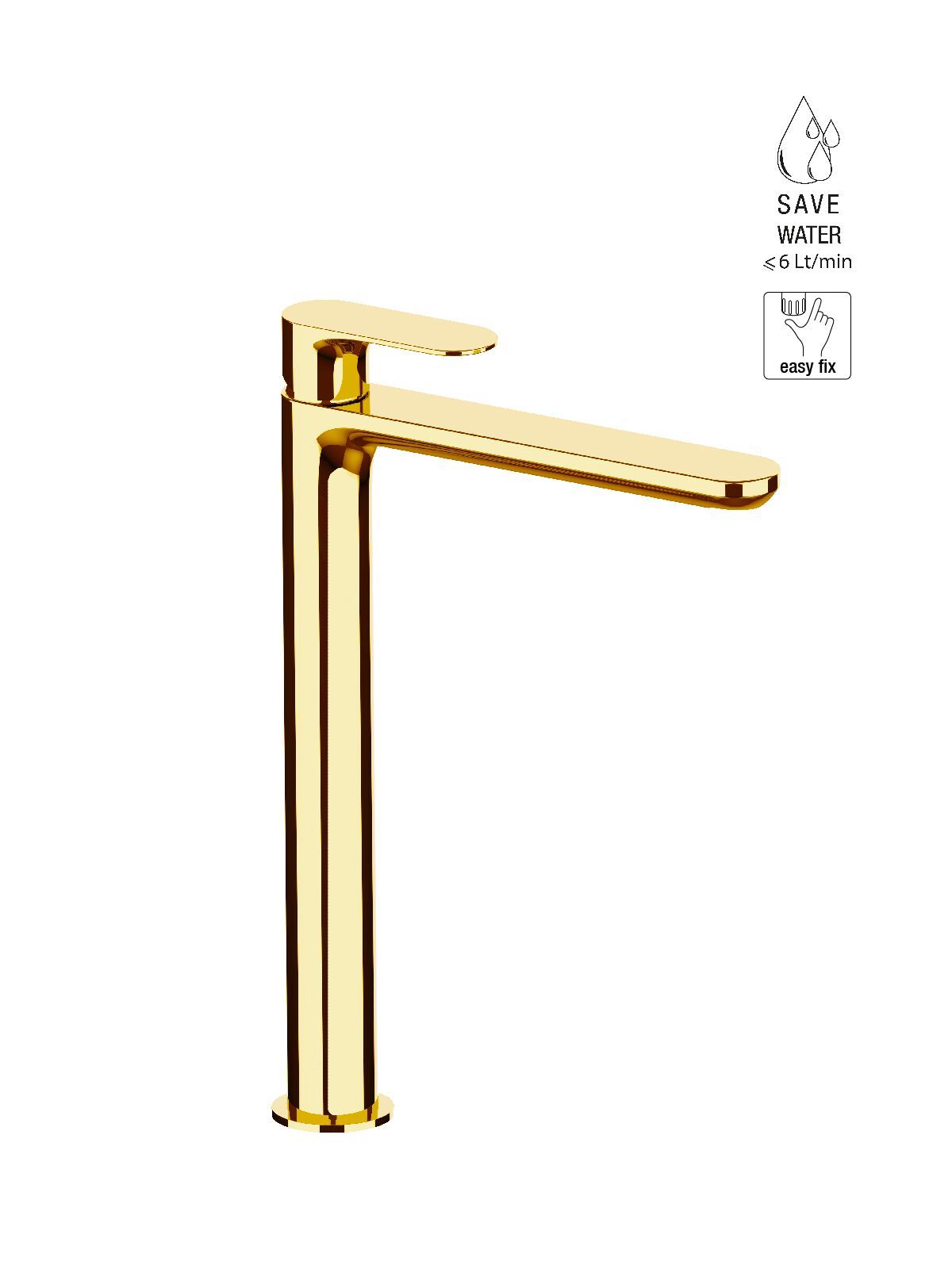 Высокий смеситель для раковины без слива Rubinetterie Frattini Lea ARCH-00096763 - Вид №2