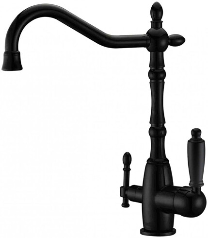 Смеситель ZorG Sanitary ZR 312 YF-33-BLACK для кухонной мойки, черный