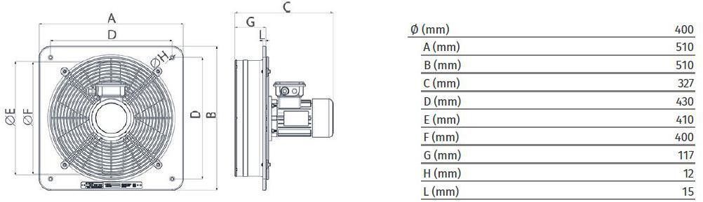 Vortice Осевой вентилятор для потенциально взрывоопасных сред E-atex 40306 - Вид №4