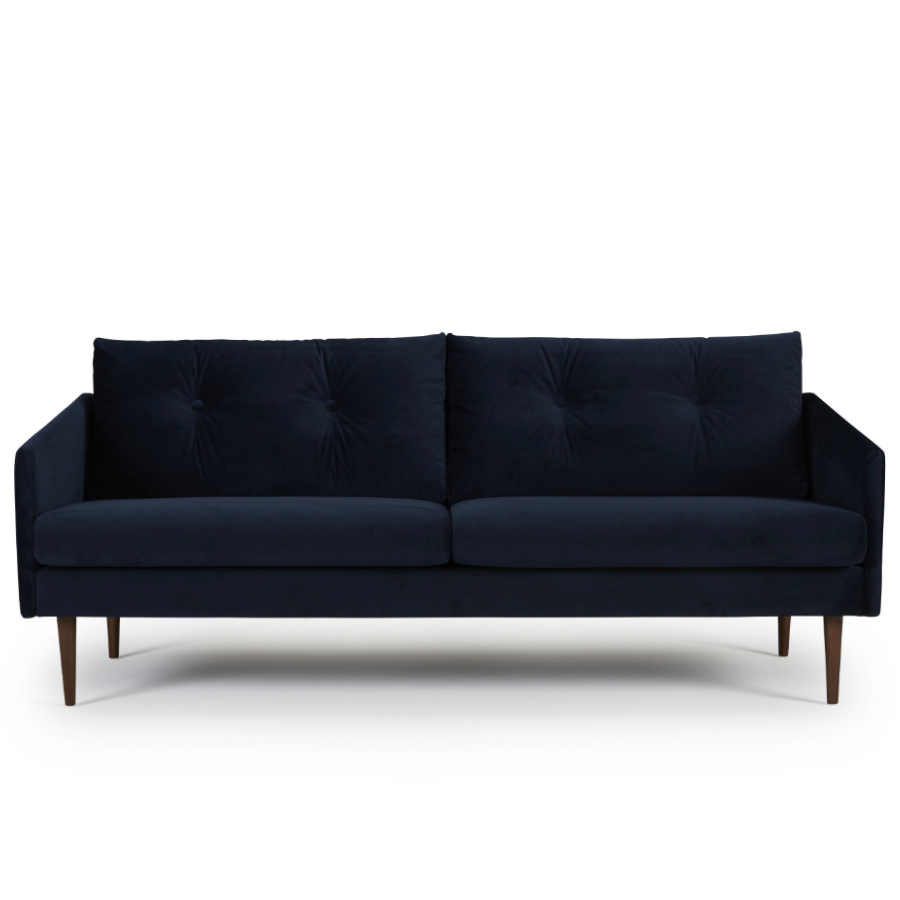 Диван трехместный Anton с ножками из дуба/грецкого ореха, темно-голубой Kragelund 3750324604 - Вид №2