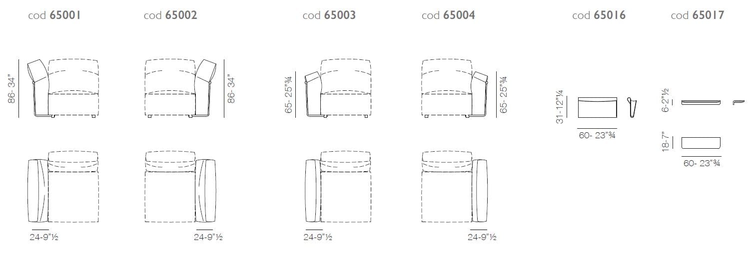 Модульный съемный диван Vibieffe Quite luxury ARCH-00074515 - Вид №20
