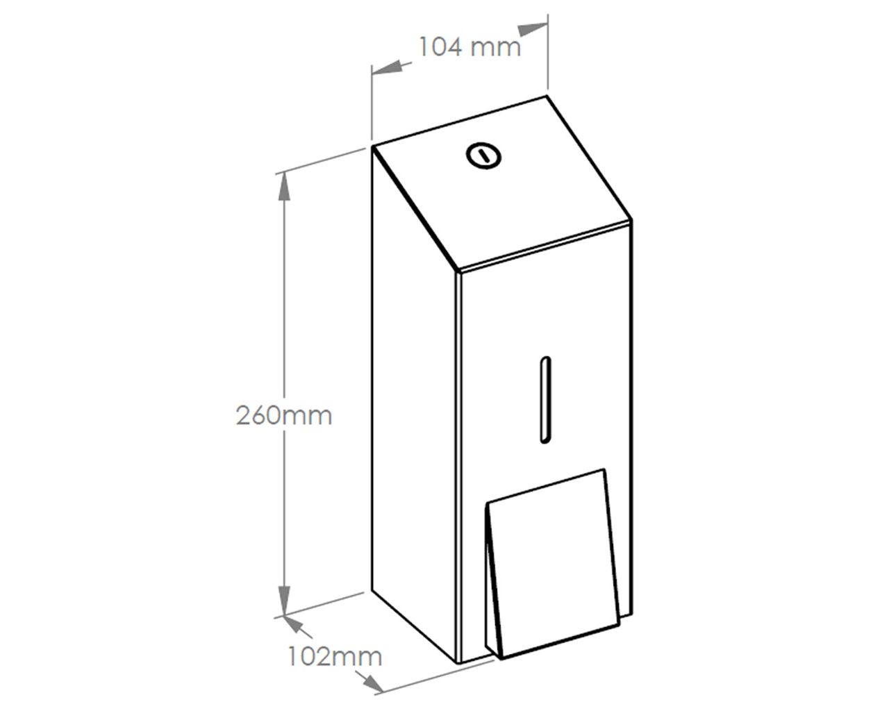 DSM276 Дозатор пенного мыла STELLA Anti-FingerPrint MAXI для одноразовых картриджей с пенным насосом, матовая сталь с покрытием AFP Merida  - Вид №1