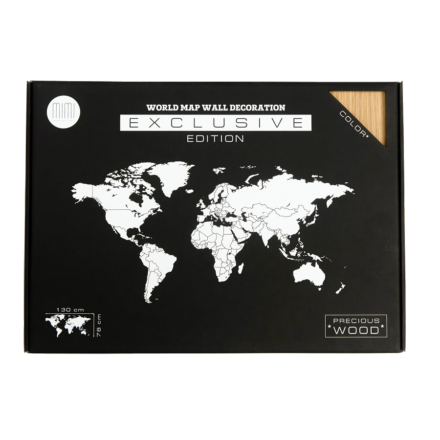 1801 Карта-пазл wall decoration exclusive, 130х78 см, европейский дуб Mimi  - Вид №11