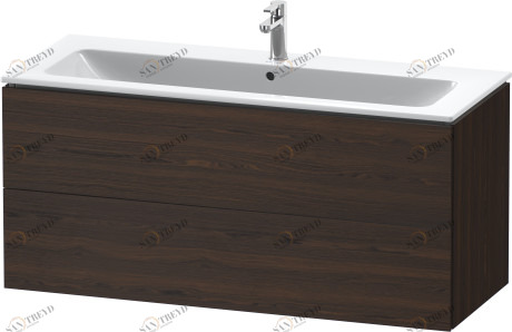 LC624306969 Тумбочка подвесная L-Cube #LC6243 1220 x 481 мм Орех брашированный (натуральный шпон) Duravit