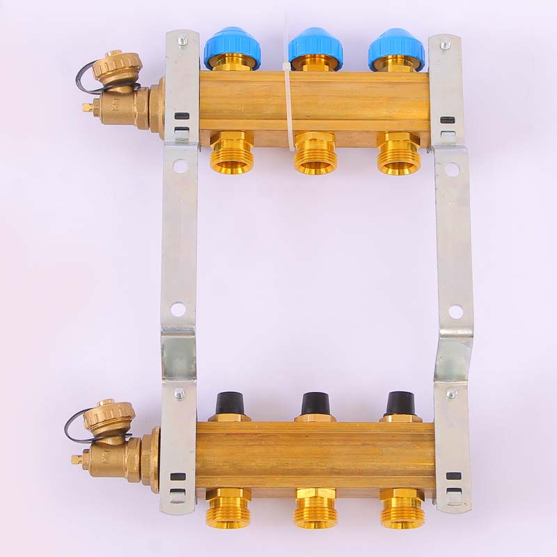 Коллекторная группа HKV с регулировочными и термостатическими вентилями WATTS Ind 1"x3/4"ЕК 3 выхода 10004174 - Вид №5