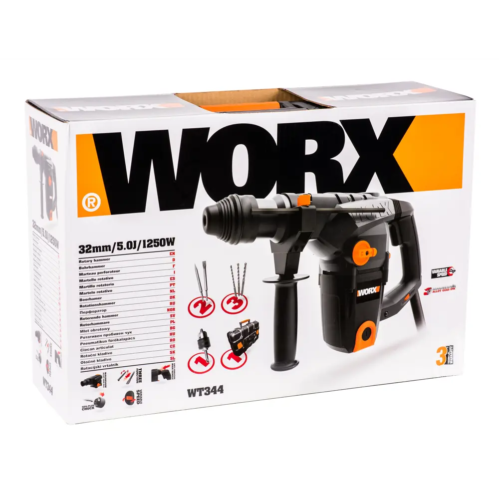 Перфоратор WORX WT344 SDS-plus 1250 Вт с антивибрационной системой 88279280 STLM-0077126 - Вид №21