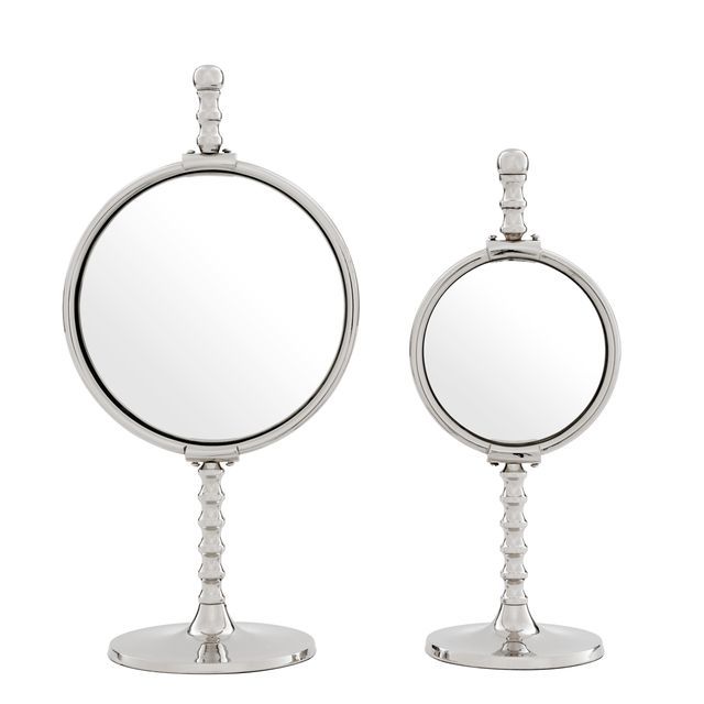 Комплект зеркал настольных с выпуклым стеклом Floyd от Eichholtz, 2 штуки EICHHOLTZ ДИЗАЙНЕРСКИЕ, EICHHOLTZ 062504 Хром  - Вид №3