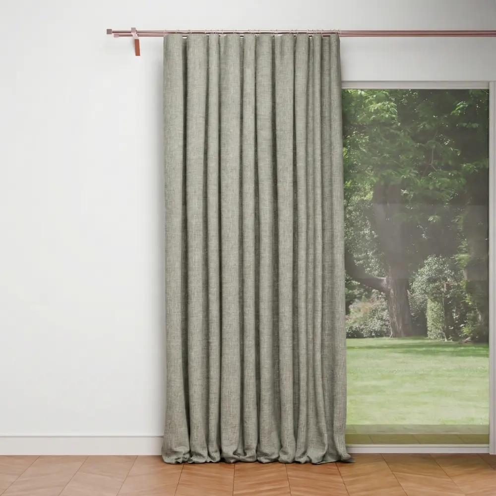 Штора на ленте Pisa 200x280 см цвет серый MIAMOZA STLM-2156496